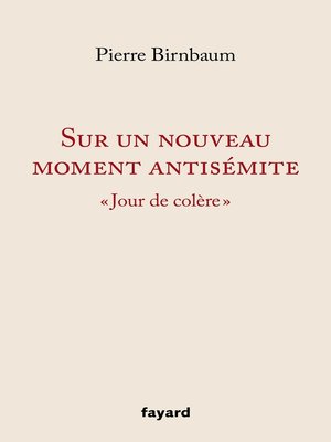 cover image of Sur un nouveau moment antisémite